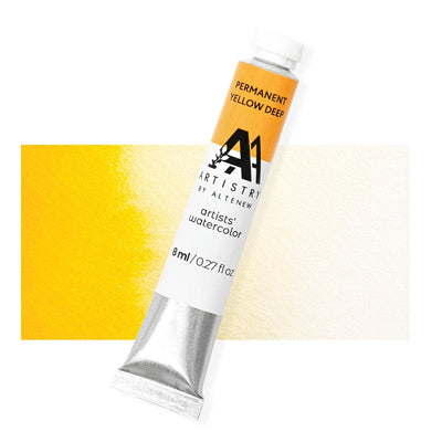 Be Creative Arts Crafts Watercolor Artists' Watercolor Tube - Permanent Yellow Deep - (PY.65)