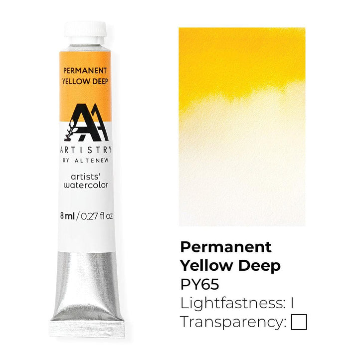 Be Creative Arts Crafts Watercolor Artists' Watercolor Tube - Permanent Yellow Deep - (PY.65)