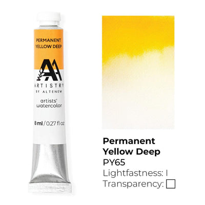 Be Creative Arts Crafts Watercolor Artists' Watercolor Tube - Permanent Yellow Deep - (PY.65)
