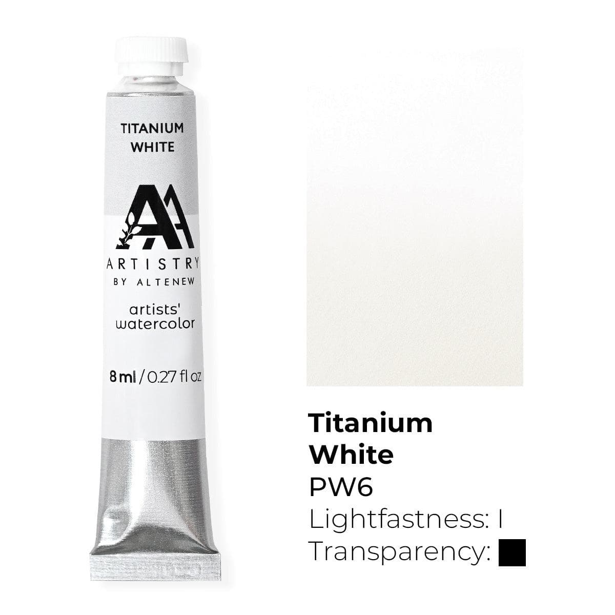 Be Creative Arts Crafts Watercolor Artists' Watercolor Tube - Titanium White - (PW.6)