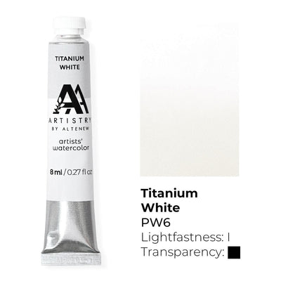 Be Creative Arts Crafts Watercolor Artists' Watercolor Tube - Titanium White - (PW.6)