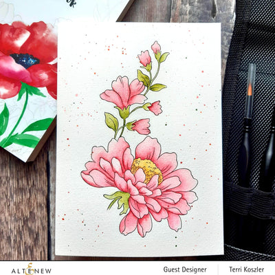 Florals Coloring Book and Watercolor Bundle