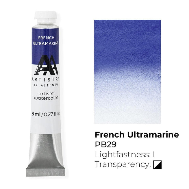Altenew Split Primary Watercolor Bundle featuring vibrant watercolor paints and brushes arranged for artistic painting.