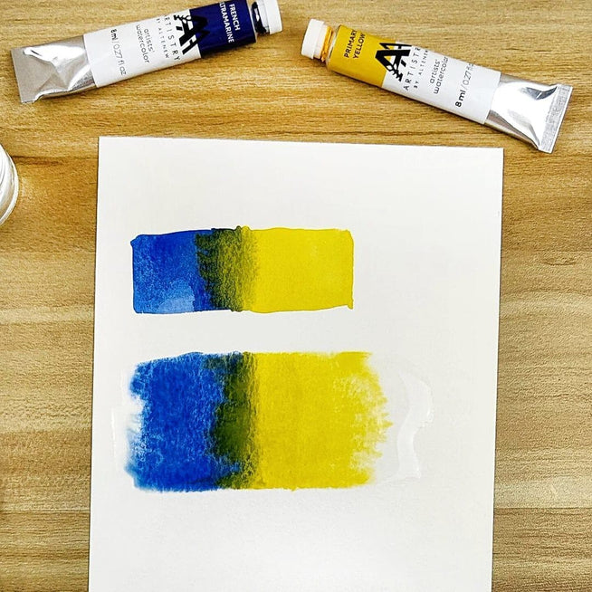 Altenew Split Primary Watercolor Bundle showing vibrant primary color paints for watercolor art projects.