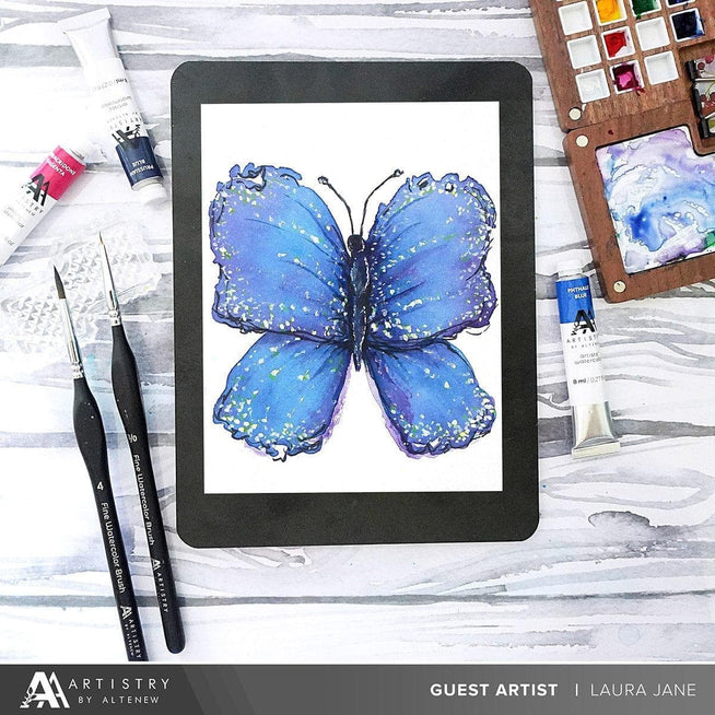 Altenew Split Primary Watercolor Bundle featuring vibrant watercolor paints and brushes for artistic painting projects.