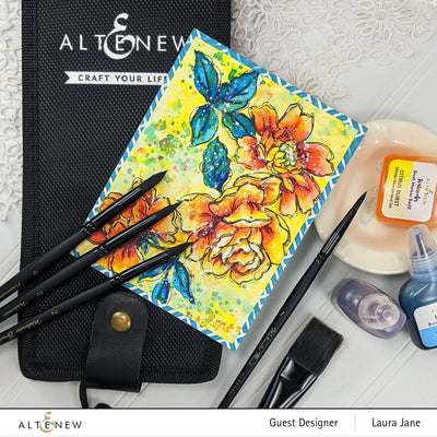 Altenew Watercolor Bundle Stress-Free Coloring Book and Watercolor Brushes Bundle