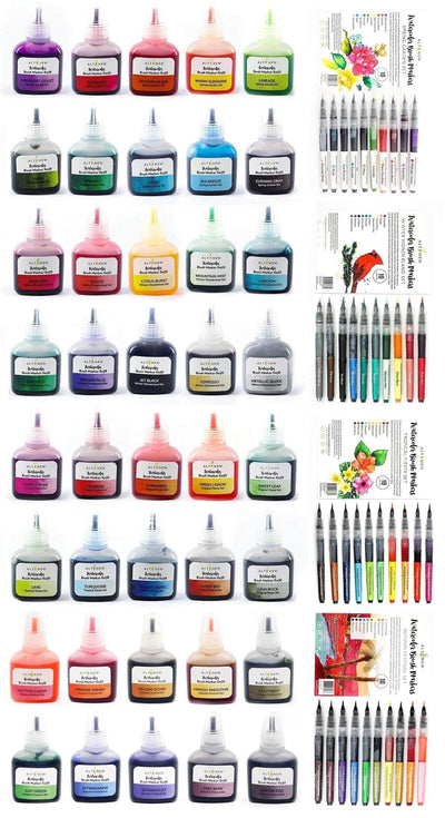 Altenew Watercolor Bundle Ultimate Liquid Watercolor - Brush Markers & Refills Bundle