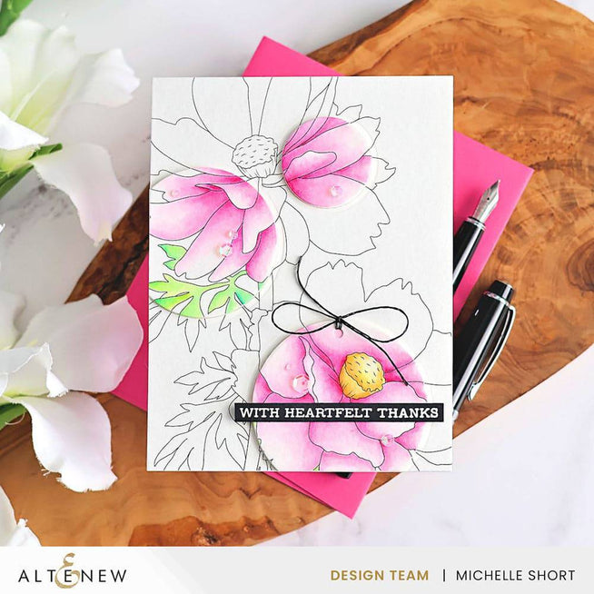 Altenew Nature’s Palette watercolor and coloring book set with vibrant nature-inspired illustrations and art supplies.