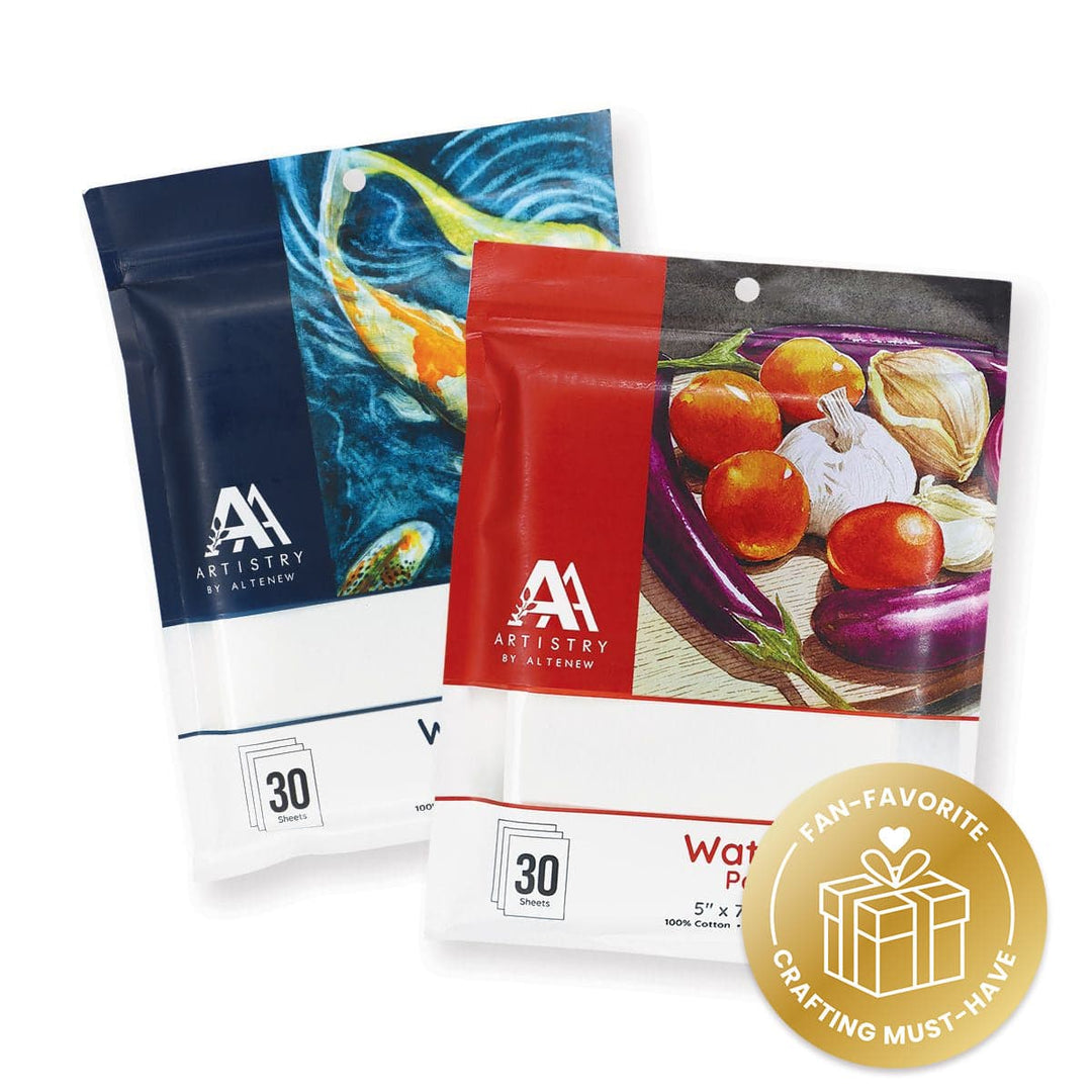 Cold & Hot Pressed Watercolor Paper Set Bundle