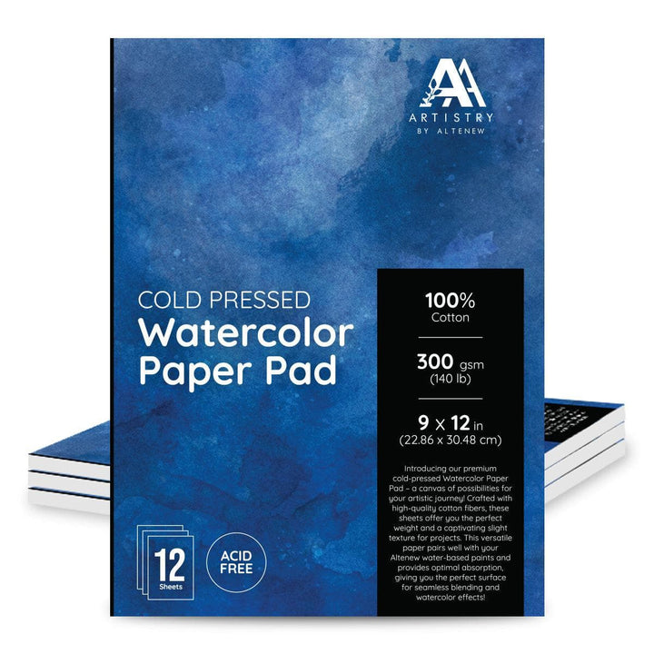 Watercolor Pad 9x12 Inch, 140lb/300gsm Cold Pressed, Acid Free, 20 Sheets - For Watercolor & Acrylic - View #12