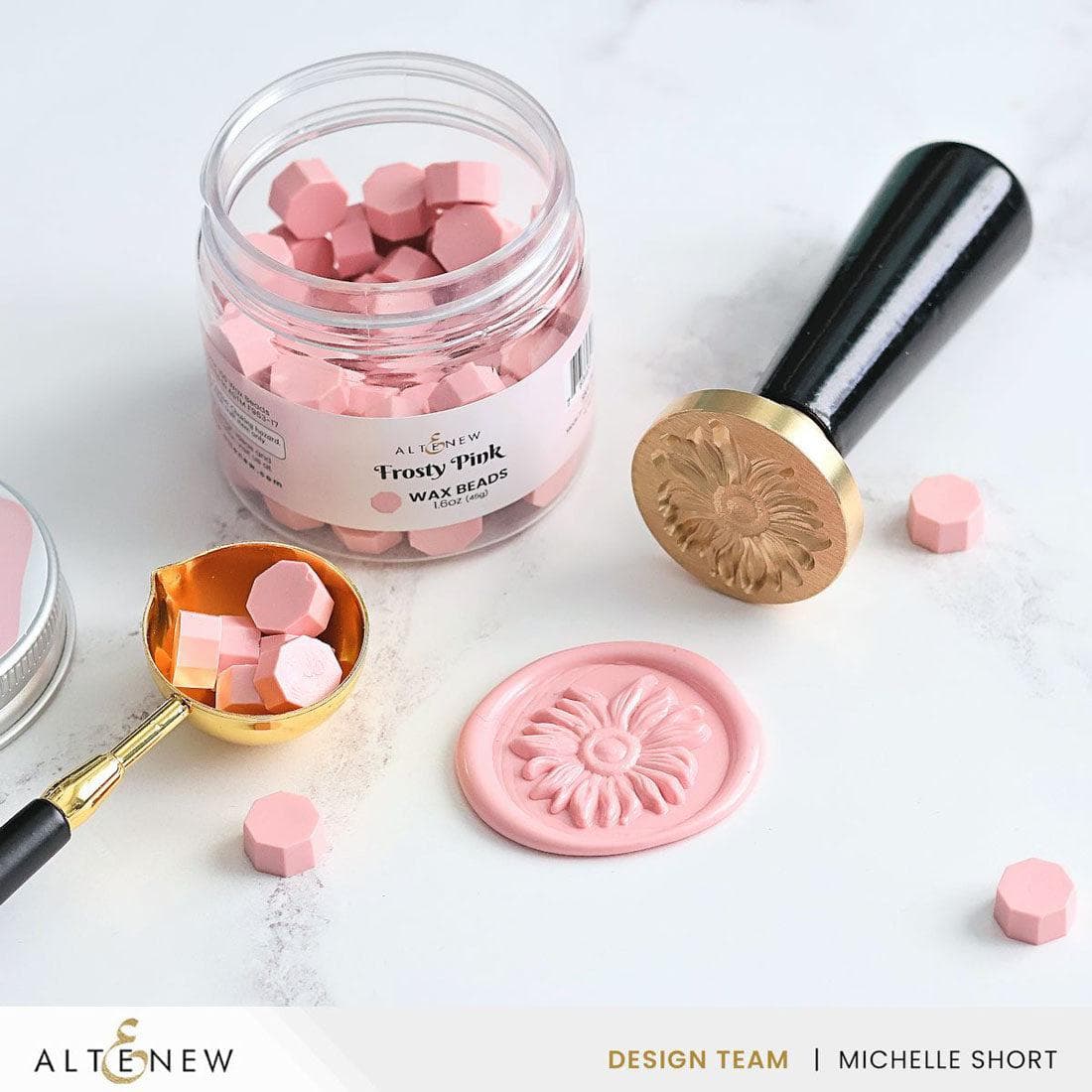 Frosty Pink Wax Beads