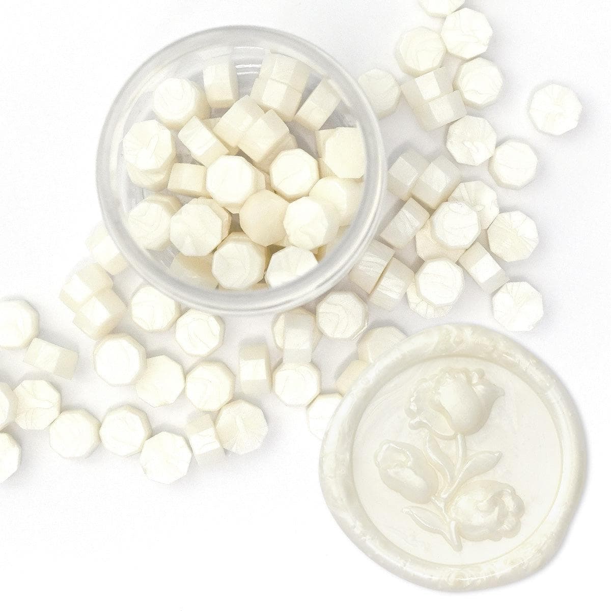 Pearl White Wax Beads