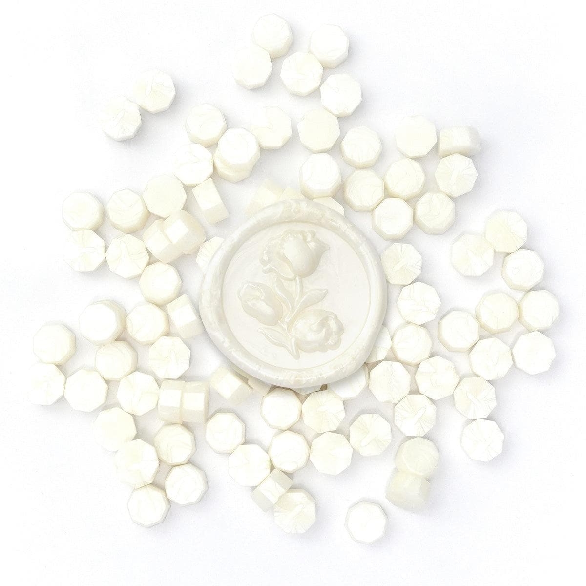 Pearl White Wax Beads