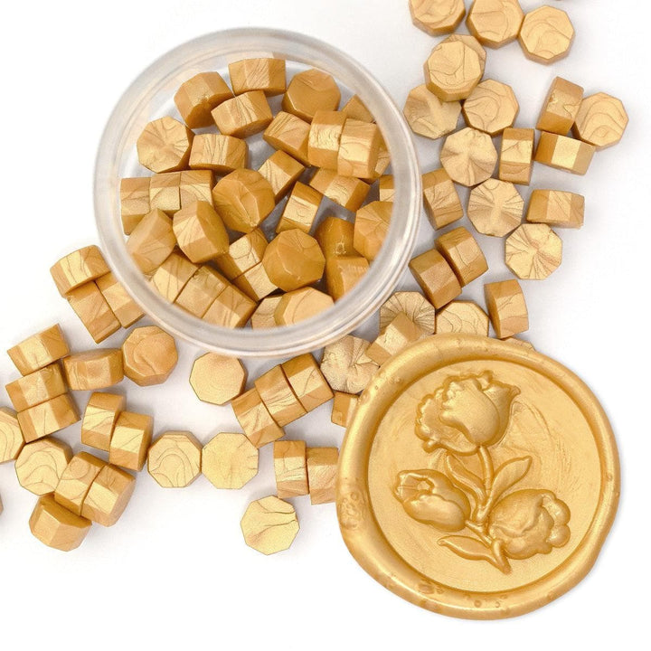 Shimmer Gold Wax Beads