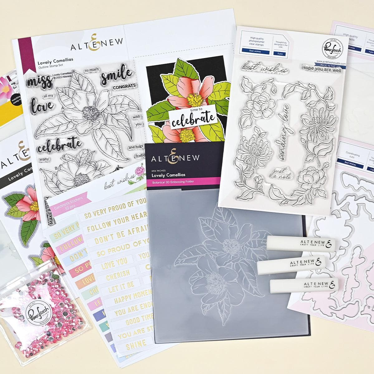 Altenew x Pinkfresh Studio : Posy Party Mix Class Kit | Altenew