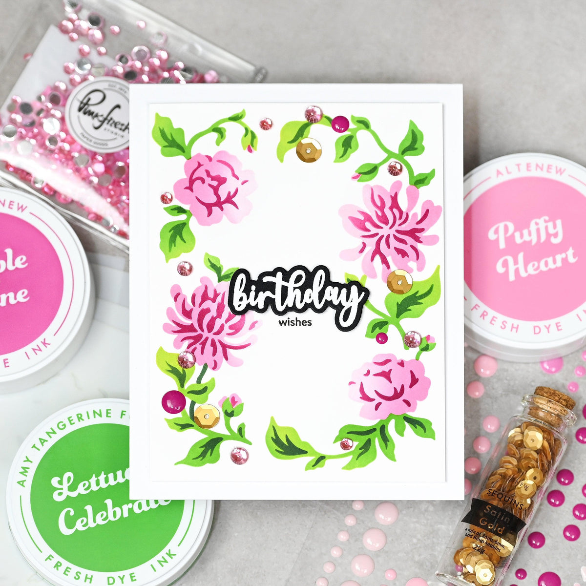 Altenew Workshop Altenew x Pinkfresh Studio : Posy Party Mix Class