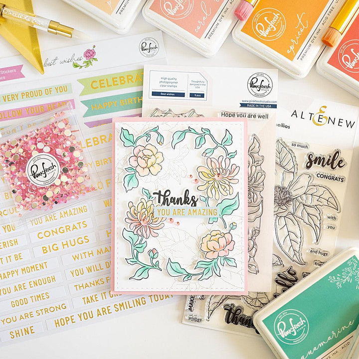 Altenew、Pinkfreshまとめて10セット Altenew x Pinkfresh Studio : Posy Party Mix Class Kit