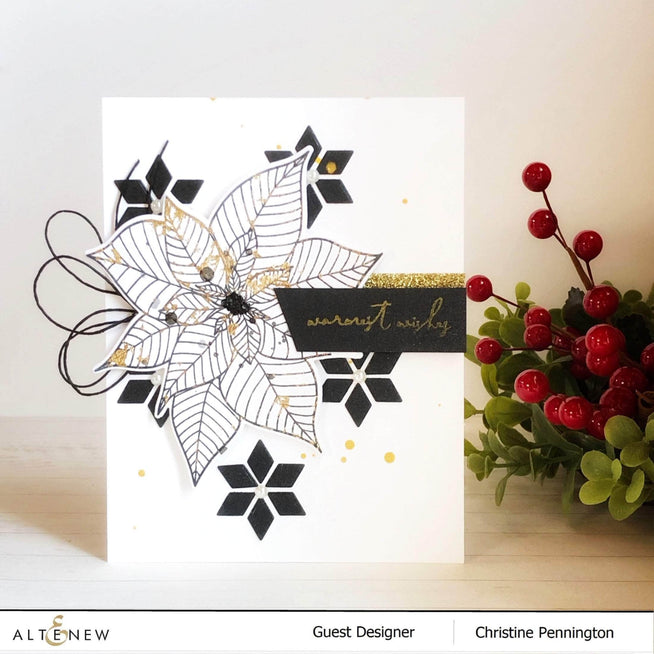 Photocentric Clear Stamps Modern Poinsettia Stamp Set