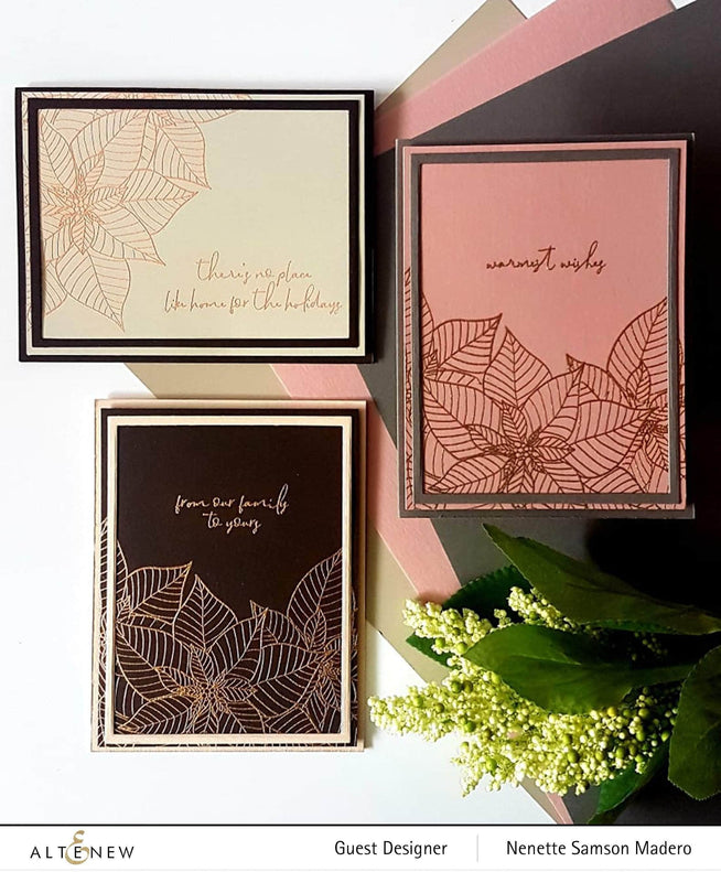 Photocentric Clear Stamps Modern Poinsettia Stamp Set