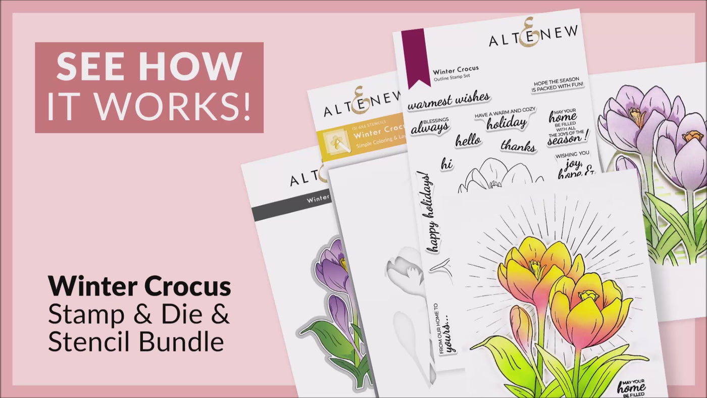 Winter Crocus Layering Stencil Set (3 in1)