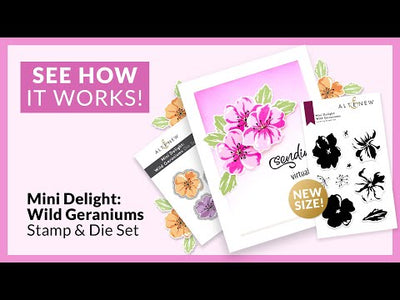 Mini Delight: Wild Geraniums Stamp & Die Set