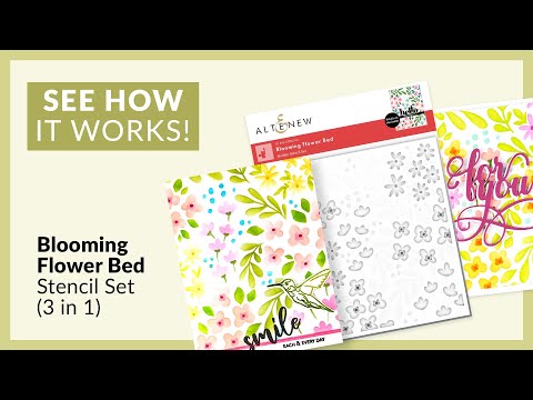Blooming Flower Bed Stencil Set (3 in 1)