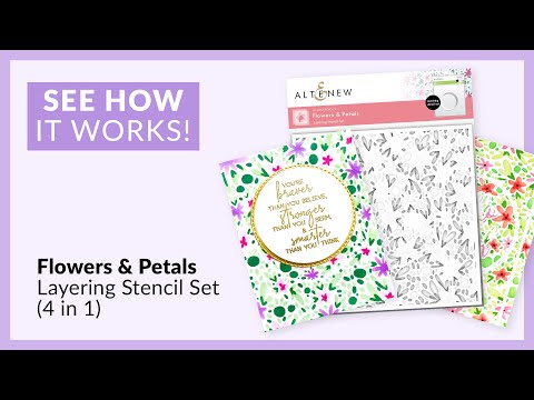 Flowers & Petals Layering Stencil Set (4 in 1)