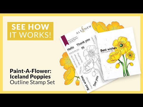 Paint-A-Flower: Iceland Poppies Outline Stamp Set