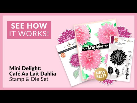 Mini Delight: Café Au Lait Dahlia Stamp & Die Set