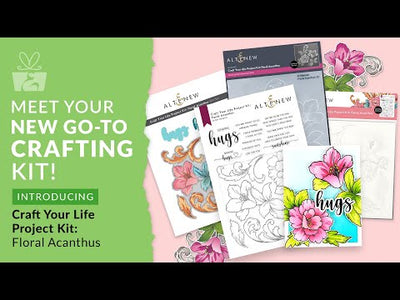 Craft Your Life Project Kit: Floral Acanthus Add-on Layering Stencil for Embossing Folder (4 in 1)