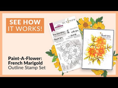 Paint-A-Flower: French Marigold Outline Stamp Set