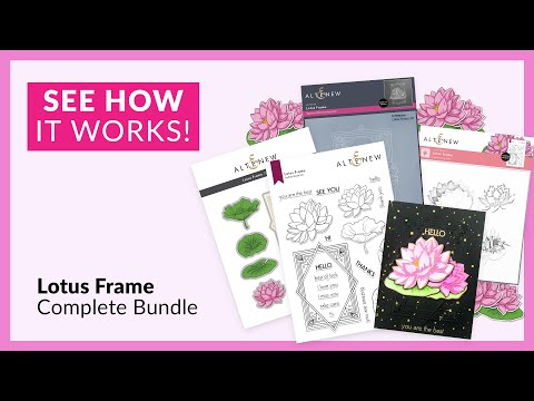 Lotus Frame 3D Embossing Folder