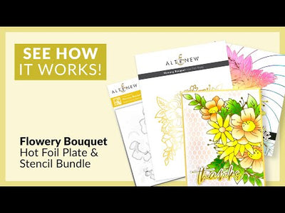 Flowery Bouquet Simple Coloring Stencil Set (3 in 1)